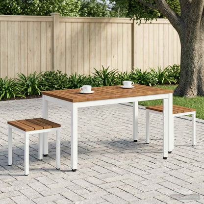 Salontafel Natuurlijk en Wit 50 x 100,5 x 45 cm
