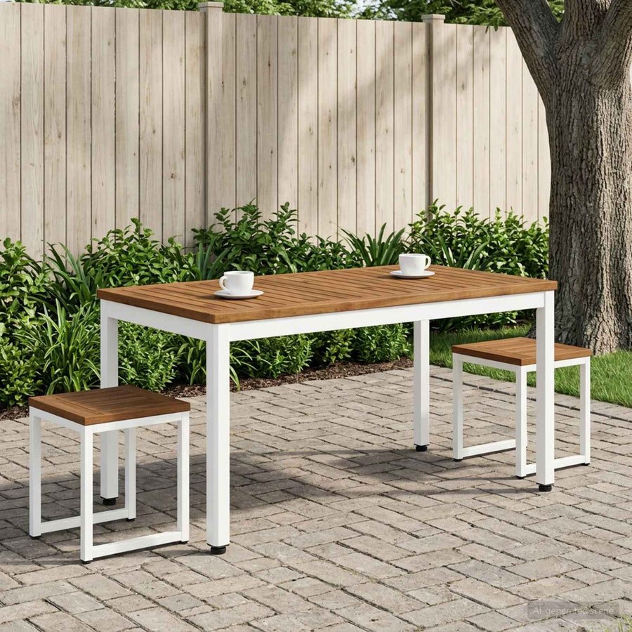 Salontafel Natuurlijk en Wit 50 x 100,5 x 45 cm
