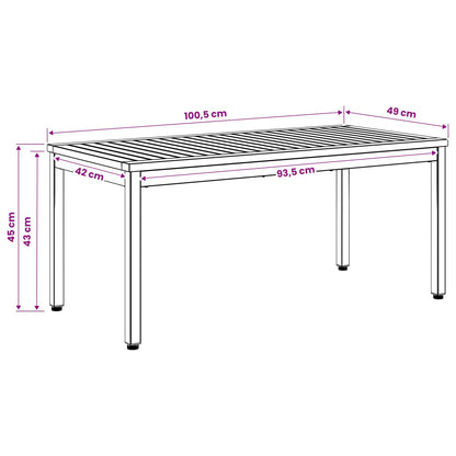 Salontafel Natuurlijk en Wit 50 x 100,5 x 45 cm