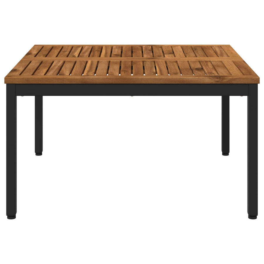 Salontafel Naturel en Zwart 80 x 80,5 x 45 cm