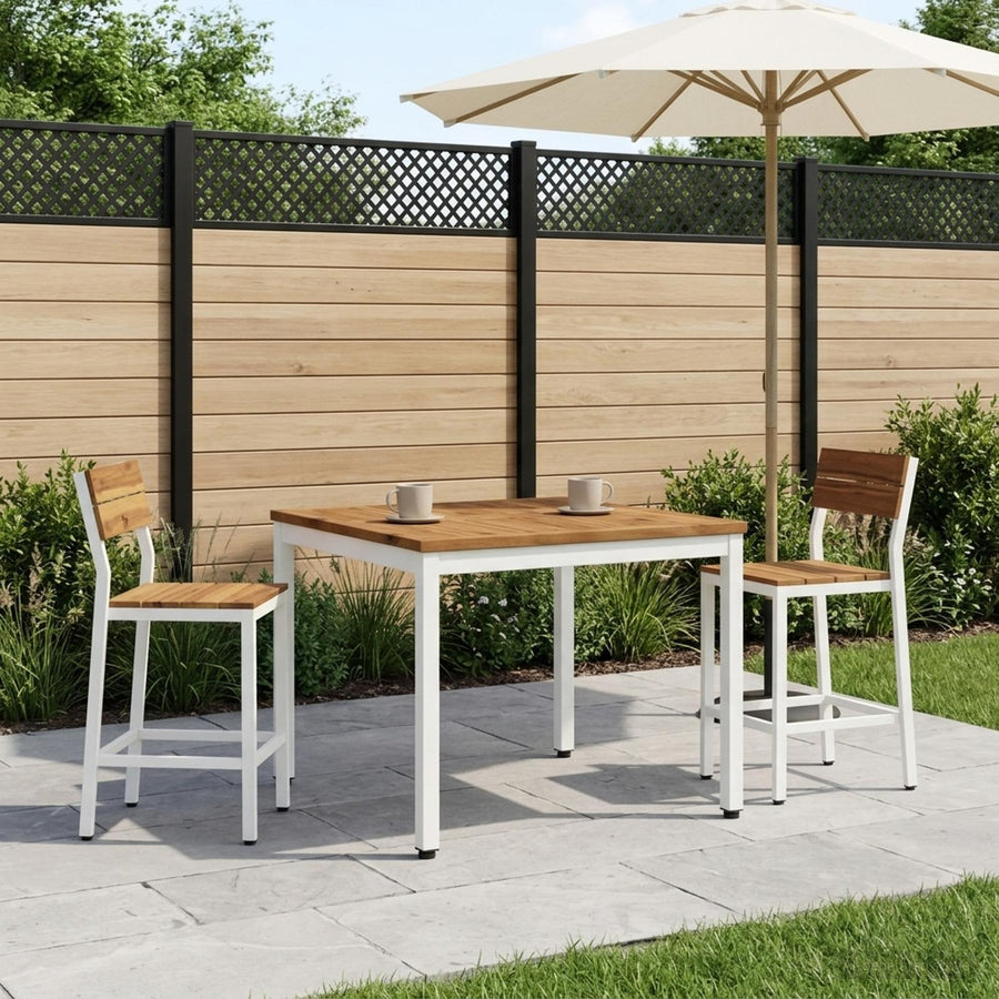 Salontafel Natuurlijk en Wit 80 x 80,5 x 45 cm