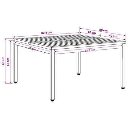 Salontafel Natuurlijk en Wit 80 x 80,5 x 45 cm