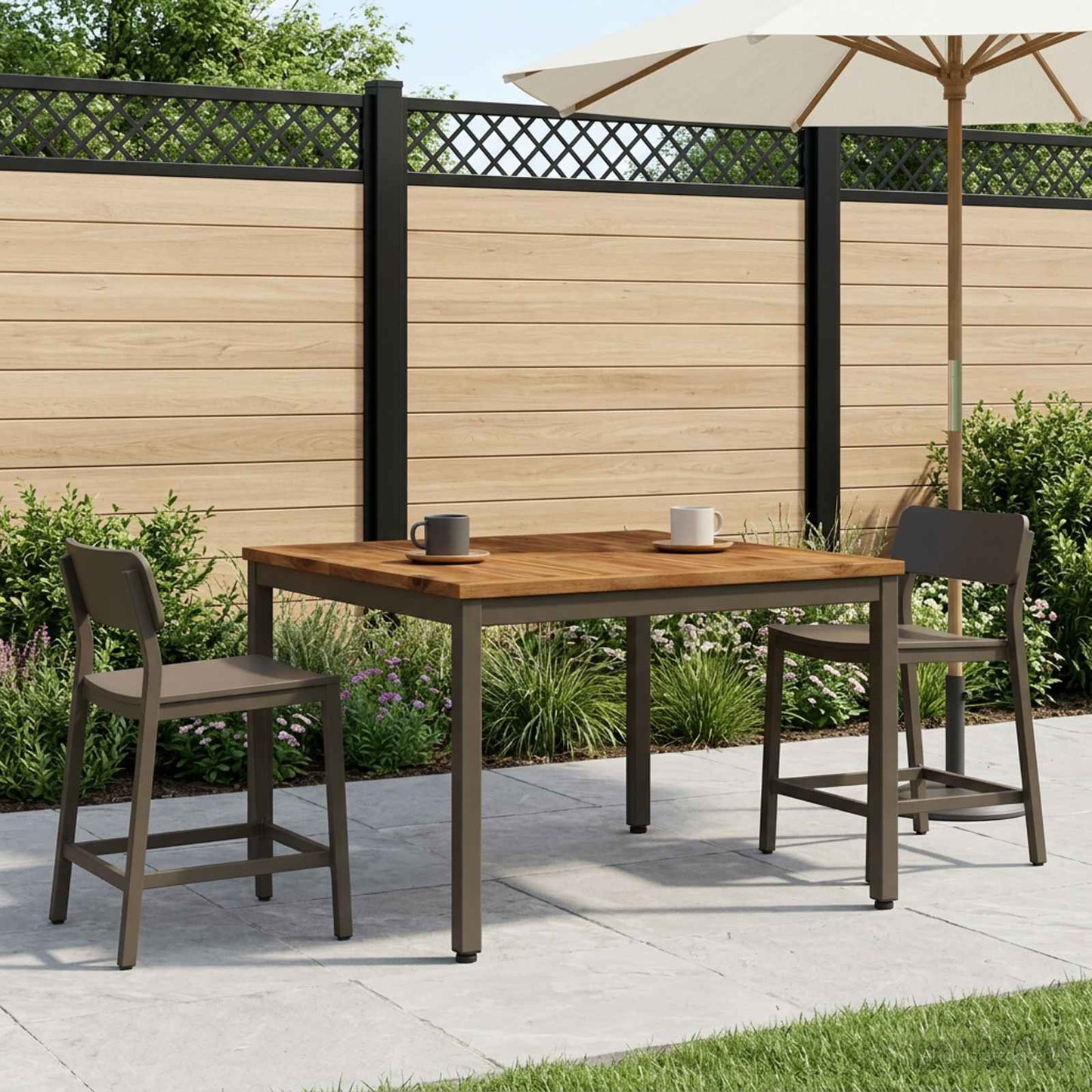 Salontafel Natuurlijk en Koffie 80 x 80,5 x 45 cm