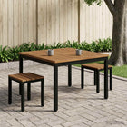 Salontafel Naturel en Zwart 100 x 100,5 x 45 cm