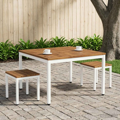 Salontafel Natuurlijk en Wit 100 x 100,5 x 45 cm