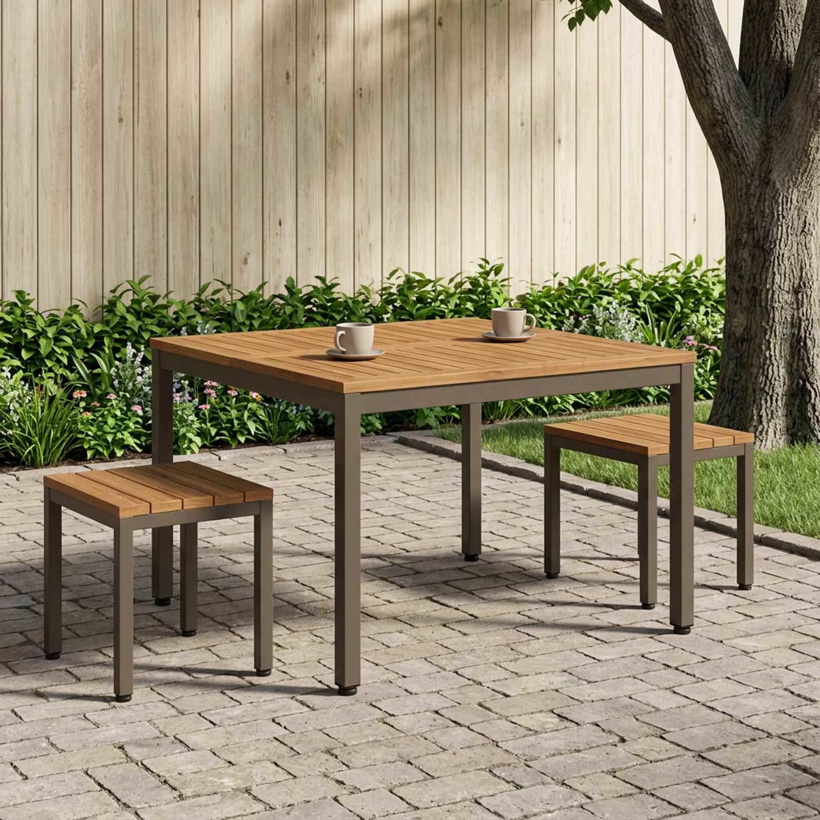Salontafel Natuurlijk en Koffie 100 x 100,5 x 45 cm