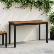 Tuinbank 80.5x35x45 cm massief acaciahout zwart