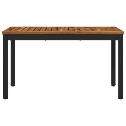 Tuinbank 80,5 x 35 x 45 cm Massief Acaciahout Naturel en Zwart