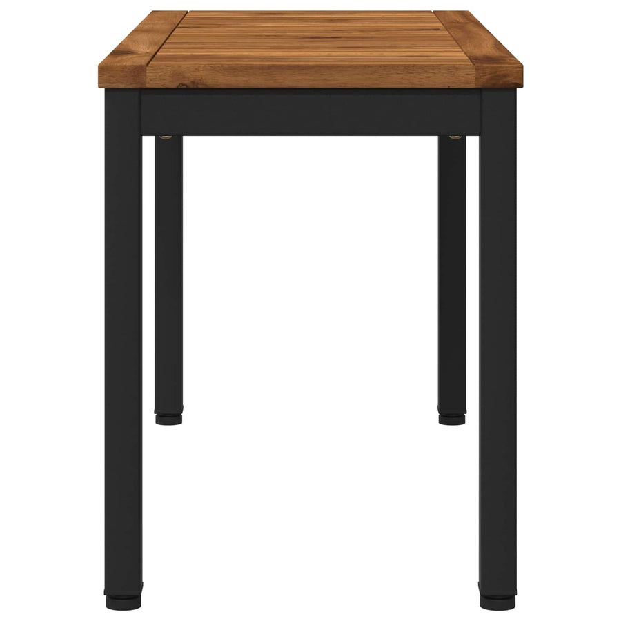 Tuinbank 80,5 x 35 x 45 cm Massief Acaciahout Naturel en Zwart