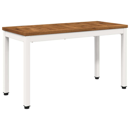 Tuinbank 80,5 x 35 x 45 cm Massief Acaciahout Natuurlijk en Wit