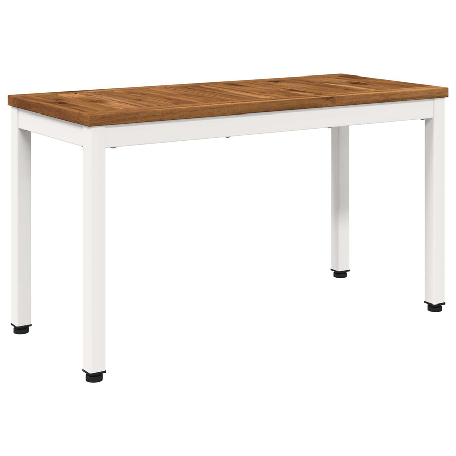 Tuinbank 80,5 x 35 x 45 cm Massief Acaciahout Natuurlijk en Wit