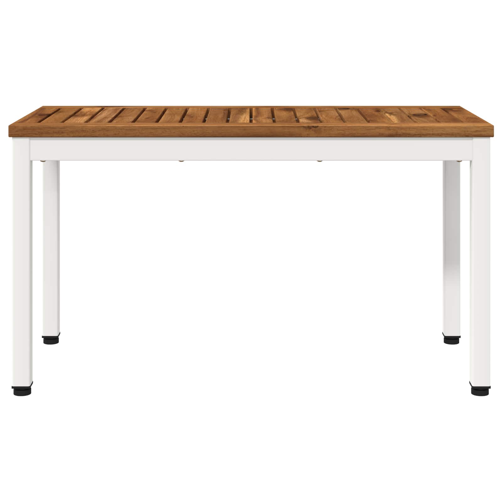 Tuinbank 80,5 x 35 x 45 cm Massief Acaciahout Natuurlijk en Wit