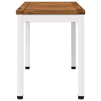 Tuinbank 80,5 x 35 x 45 cm Massief Acaciahout Natuurlijk en Wit