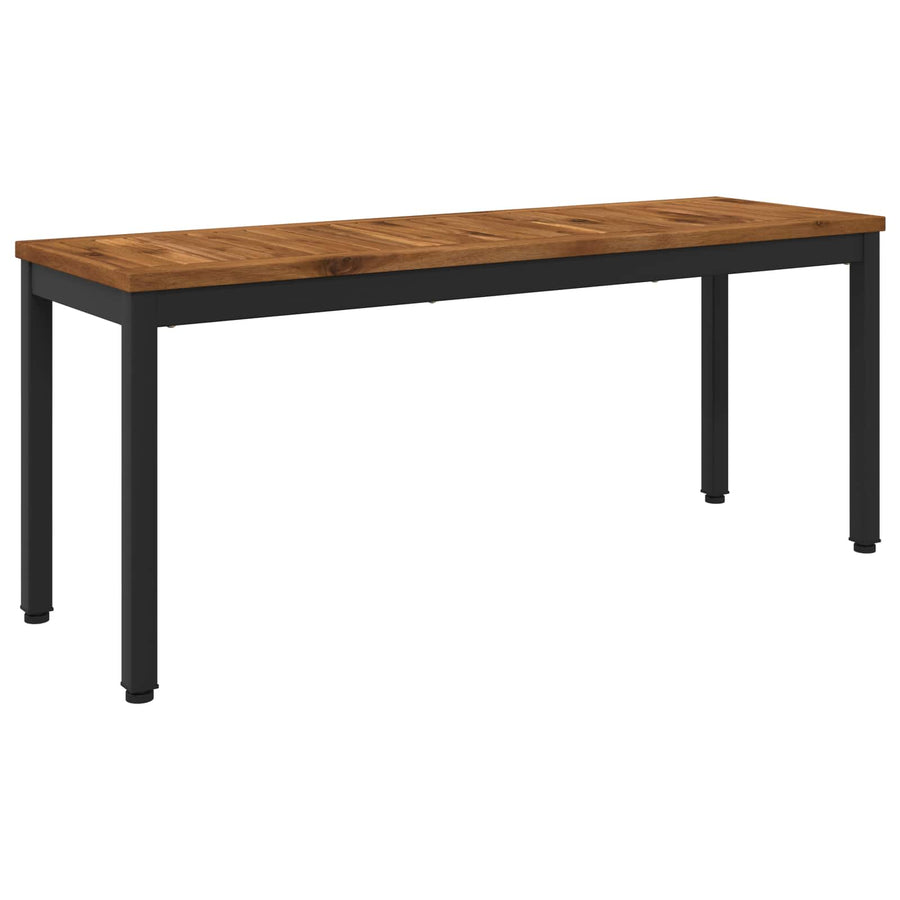 Tuinbank 108,5 x 35 x 45 cm Massief Acaciahout Naturel en Zwart
