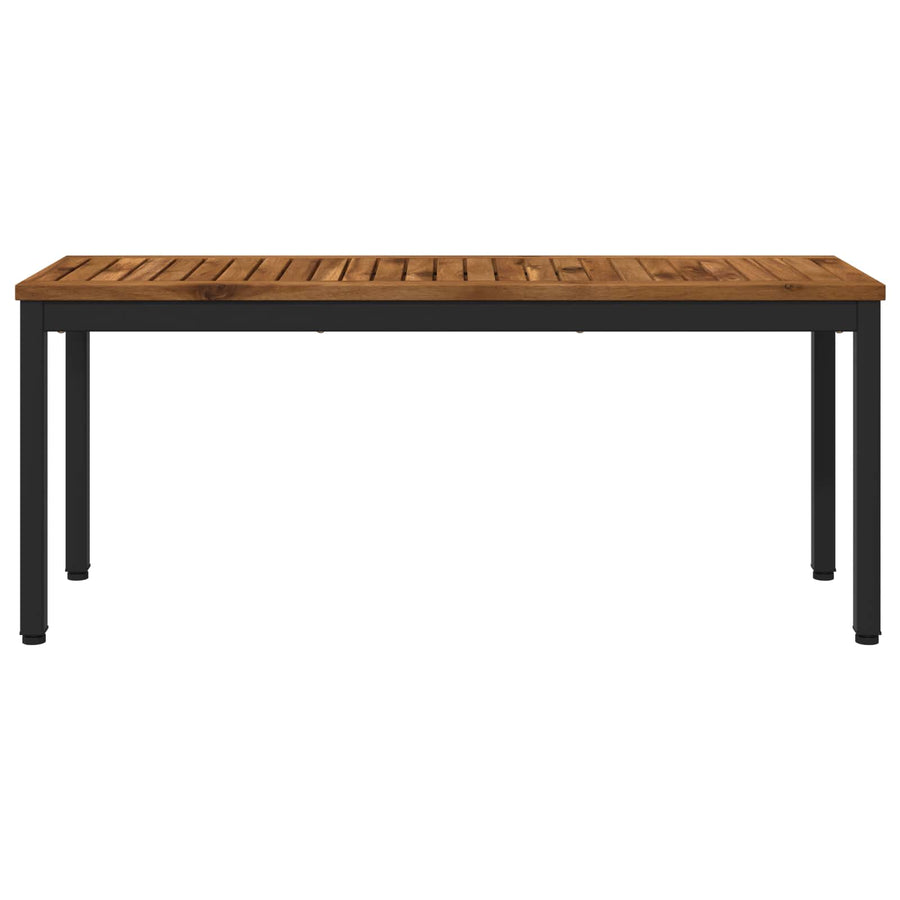 Tuinbank 108,5 x 35 x 45 cm Massief Acaciahout Naturel en Zwart