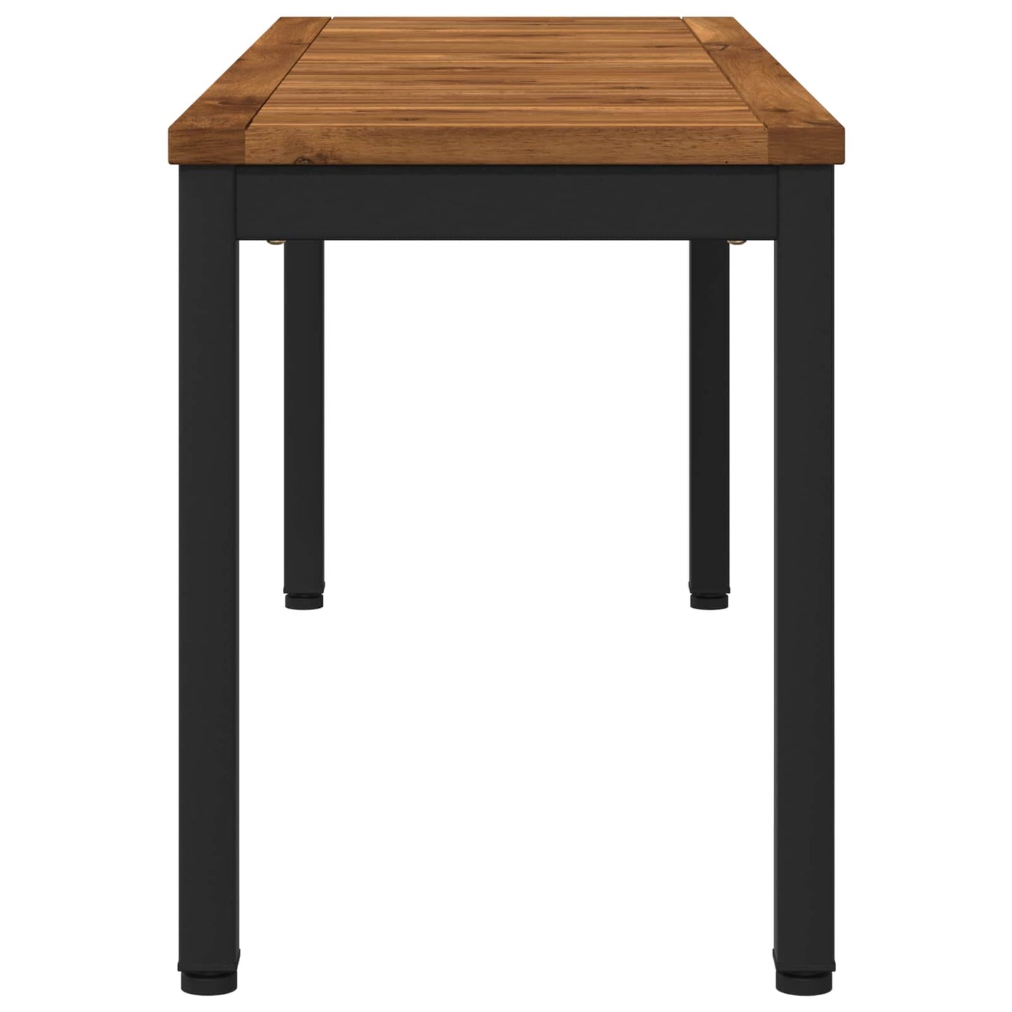 Tuinbank 108,5 x 35 x 45 cm Massief Acaciahout Naturel en Zwart