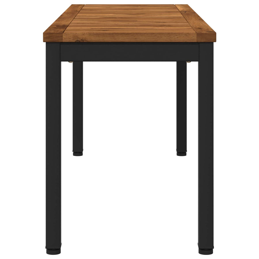 Tuinbank 108,5 x 35 x 45 cm Massief Acaciahout Naturel en Zwart