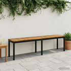 Tuinbank 161 x 35 x 45 cm Massief Acaciahout Naturel en Zwart