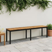 Tuinbank 161x35x45 cm massief acaciahout zwart