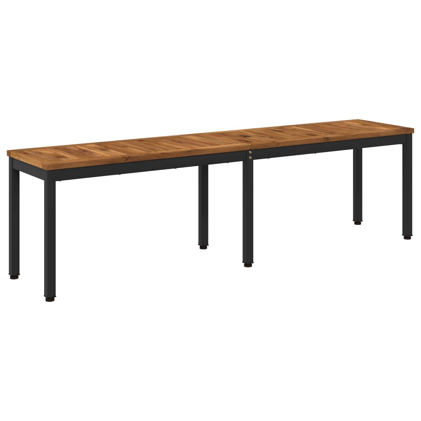 Tuinbank 161 x 35 x 45 cm Massief Acaciahout Naturel en Zwart