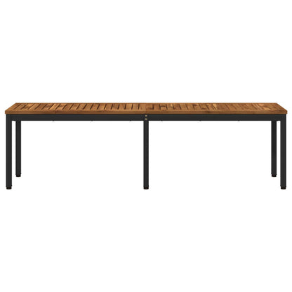Tuinbank 161 x 35 x 45 cm Massief Acaciahout Naturel en Zwart