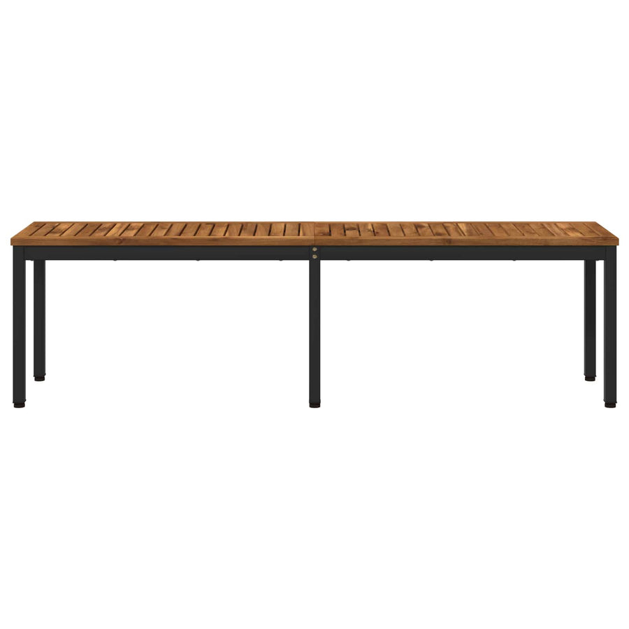 Tuinbank 161 x 35 x 45 cm Massief Acaciahout Naturel en Zwart