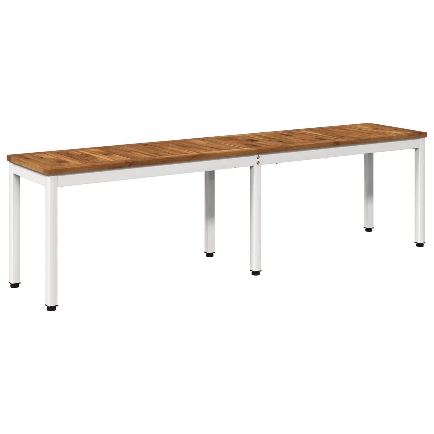 Tuinbank 161 x 35 x 45 cm Massief Acaciahout Natuurlijk en Wit