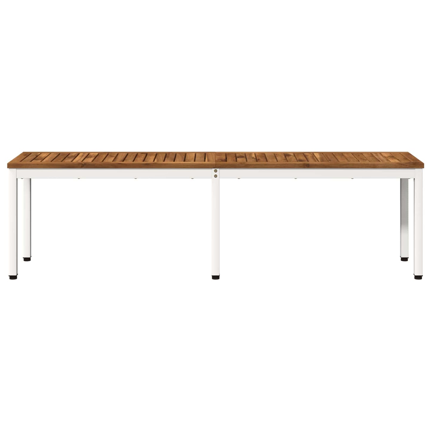 Tuinbank 161 x 35 x 45 cm Massief Acaciahout Natuurlijk en Wit