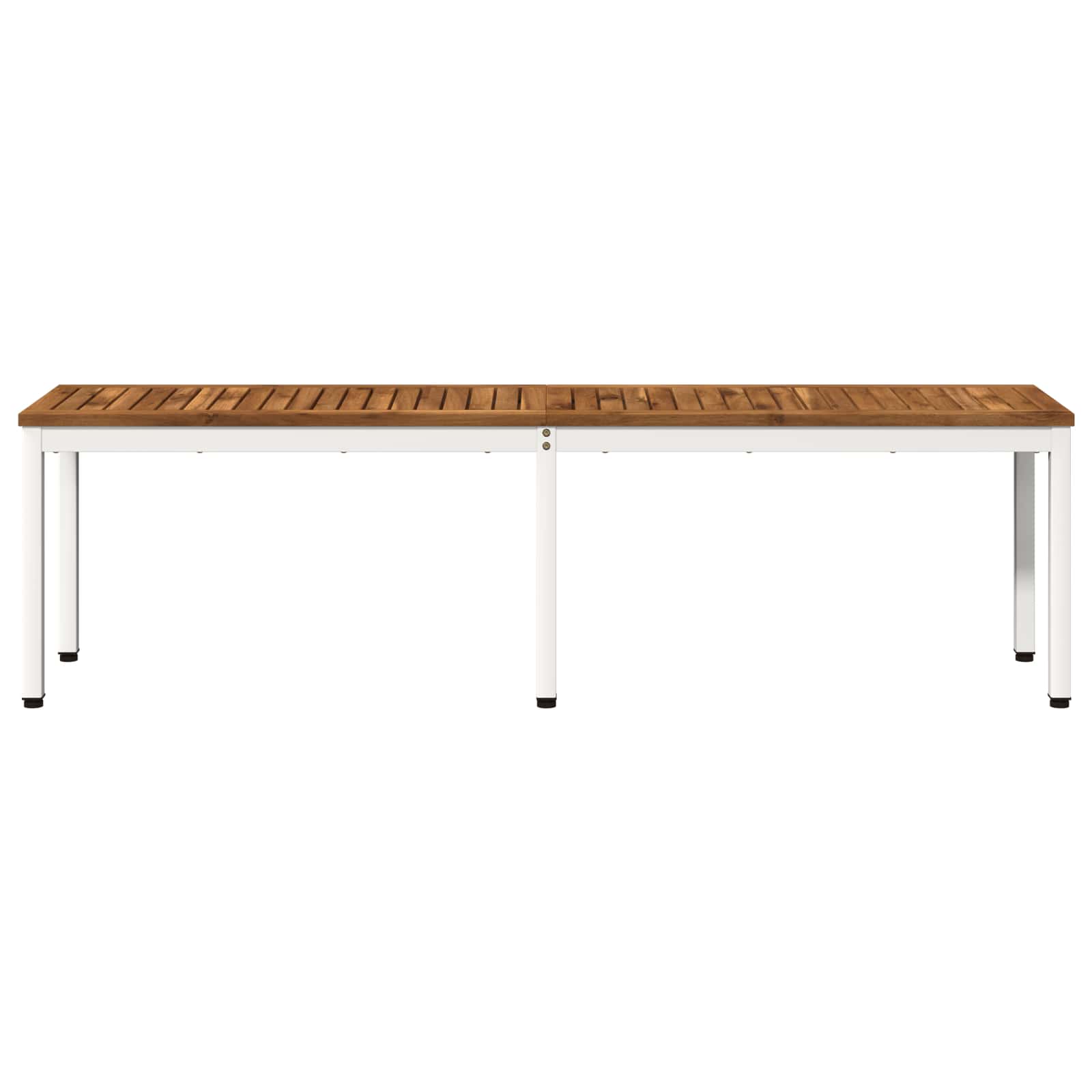 Tuinbank 161 x 35 x 45 cm Massief Acaciahout Natuurlijk en Wit