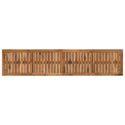 Tuinbank 161 x 35 x 45 cm Massief Acaciahout Natuurlijk en Wit