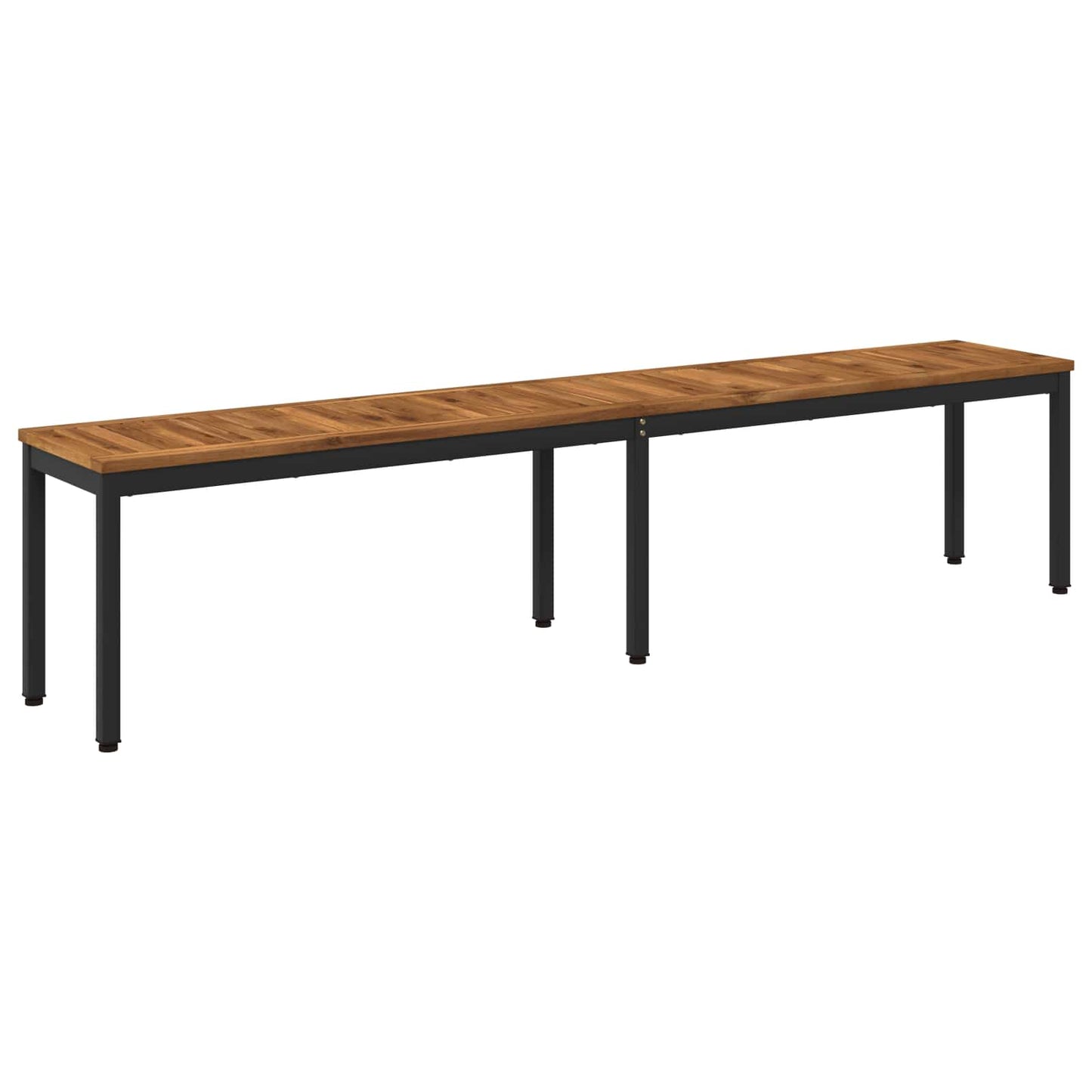 Tuinbank 201 x 35 x 45 cm Massief Acaciahout Naturel en Zwart