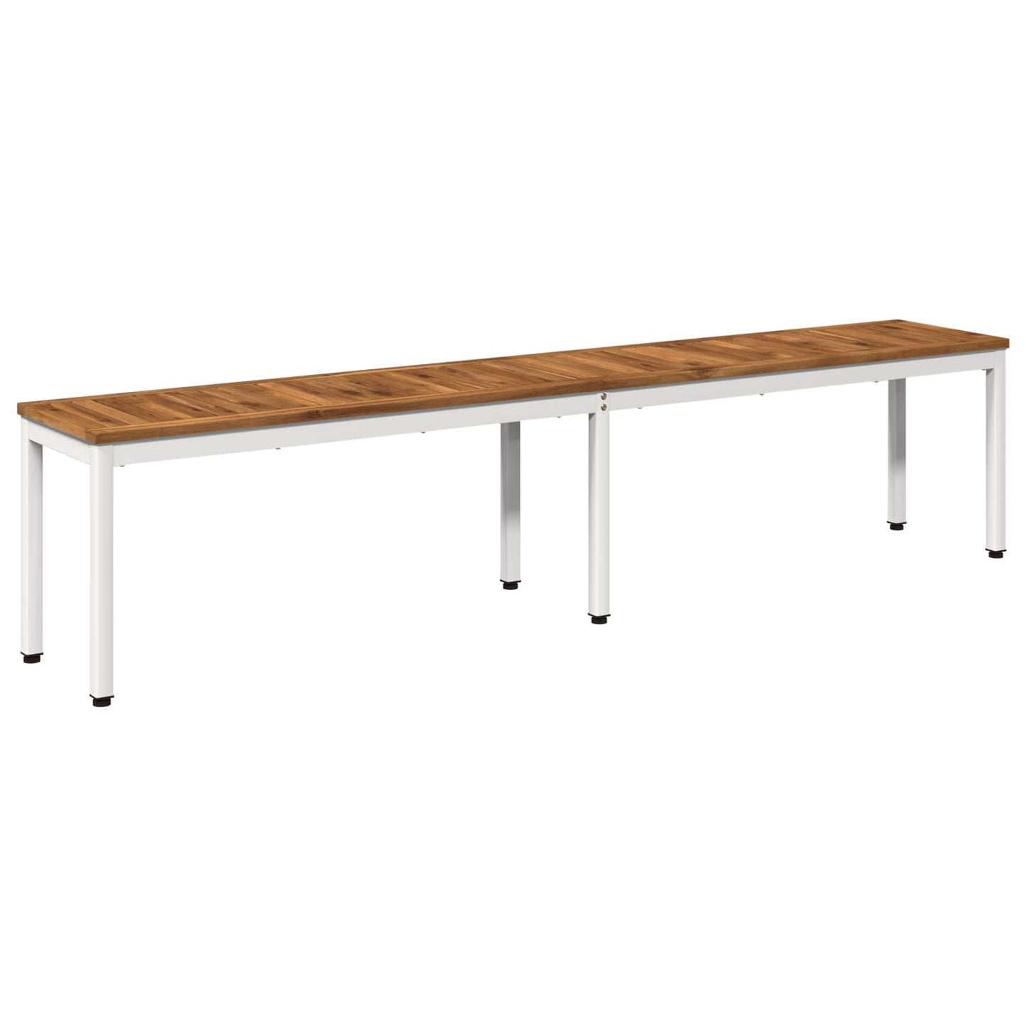 Tuinbank 201 x 35 x 45 cm Massief Acaciahout Natuurlijk en Wit