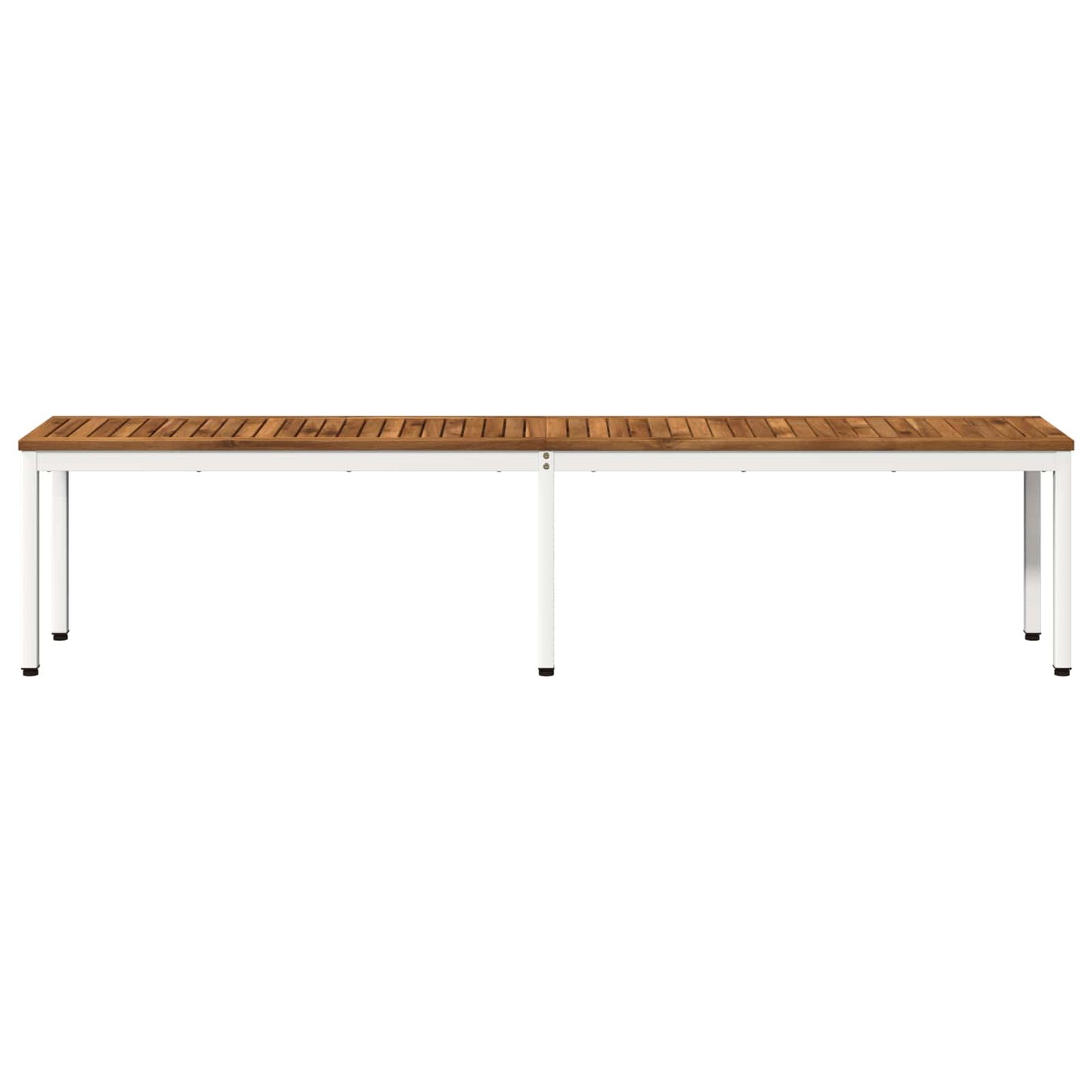 Tuinbank 201 x 35 x 45 cm Massief Acaciahout Natuurlijk en Wit