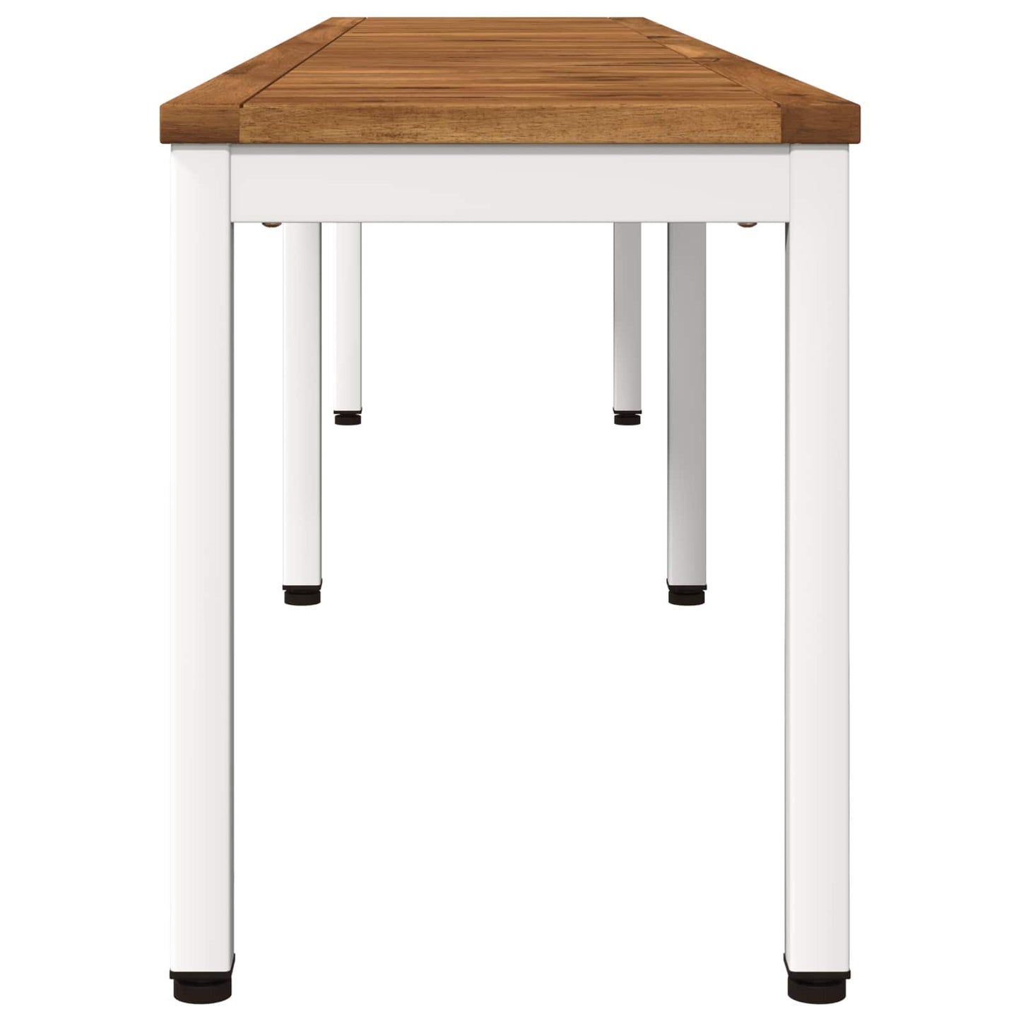 Tuinbank 201 x 35 x 45 cm Massief Acaciahout Natuurlijk en Wit