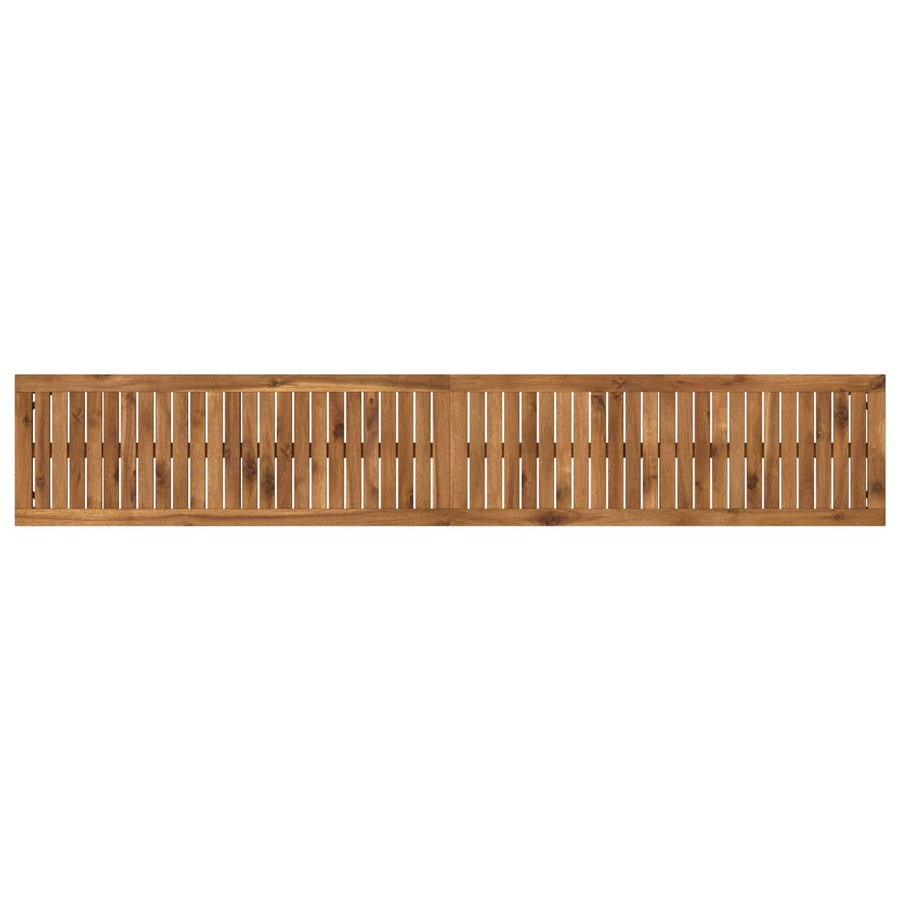 Tuinbank 201 x 35 x 45 cm Massief Acaciahout Natuurlijk en Wit