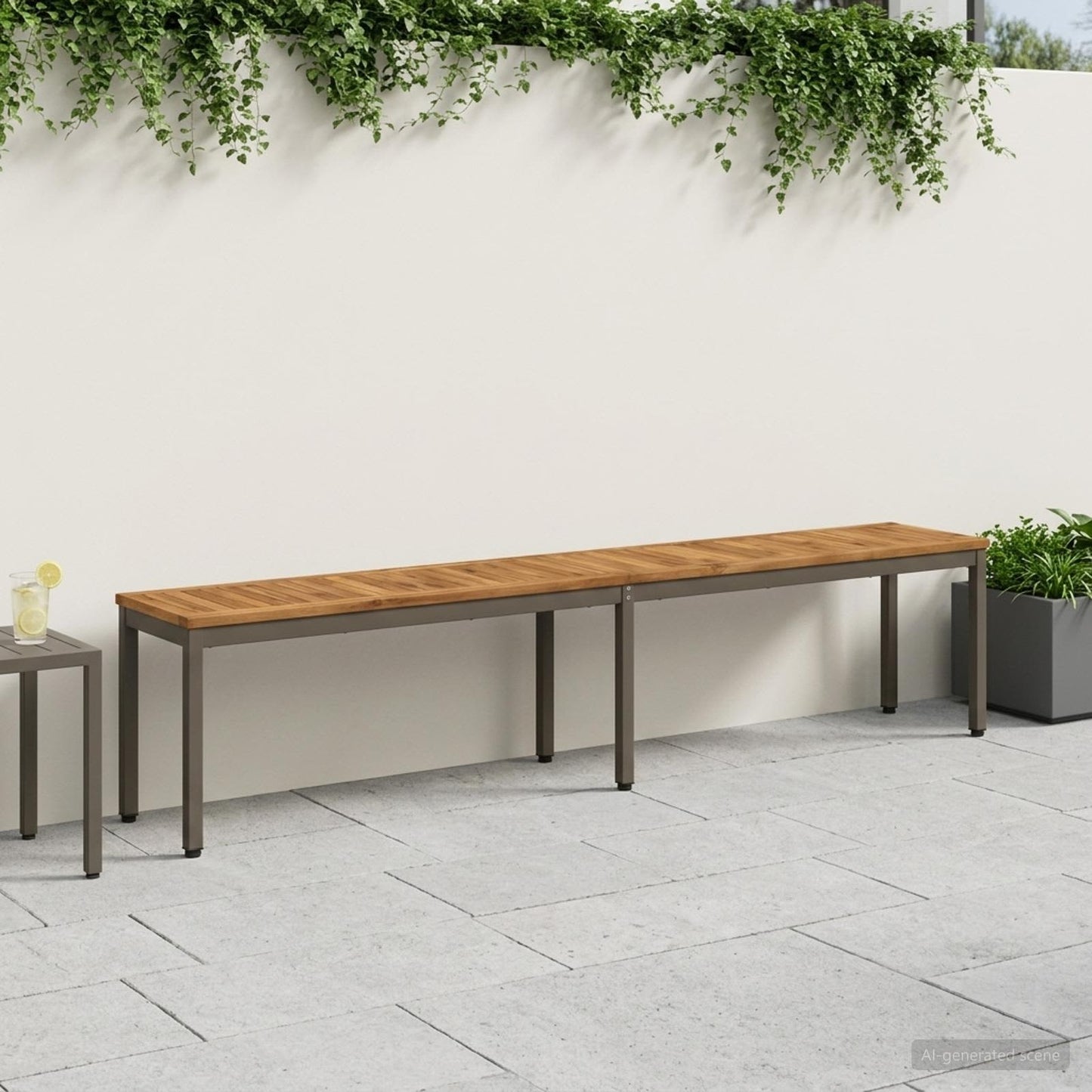Tuinbank 201 x 35 x 45 cm Massief Acaciahout Rechthoekig