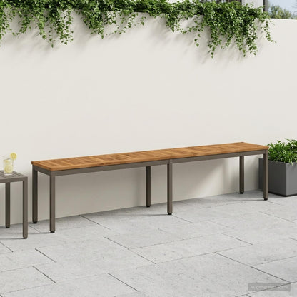Tuinbank 201 x 35 x 45 cm Massief Acaciahout Rechthoekig