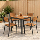 Tuintafel acaciahout 60x60,5x75 cm naturel zwart