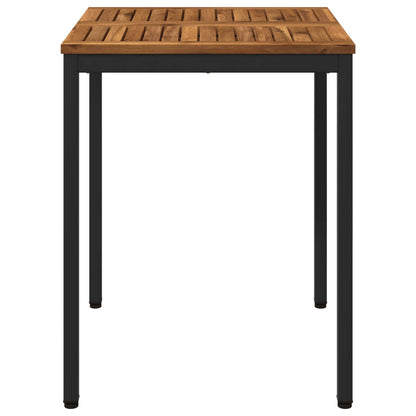 Tuindiner tafel Naturel en Zwart 60 x 60,5 x 75 cm