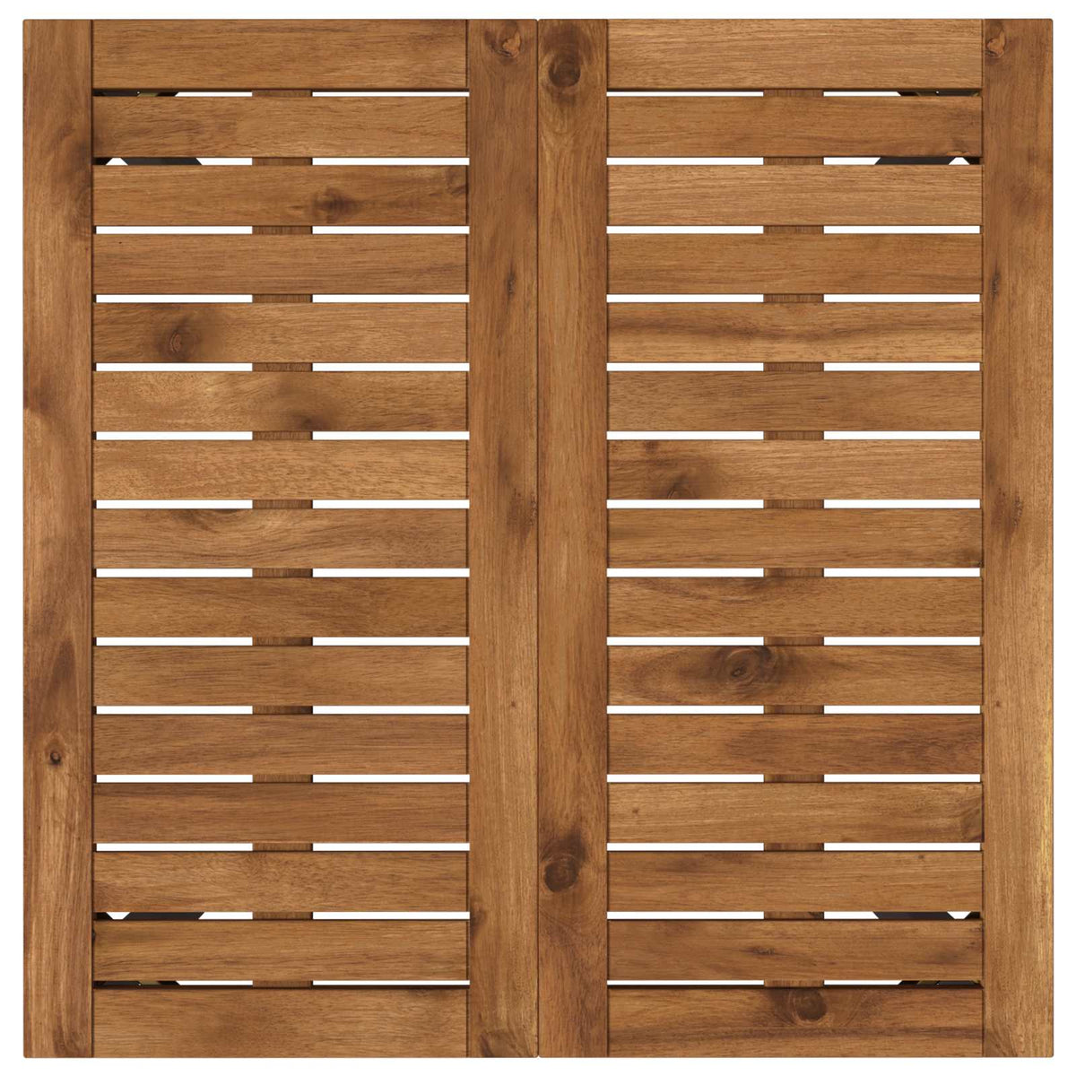 Tuindiner tafel Naturel en Zwart 60 x 60,5 x 75 cm