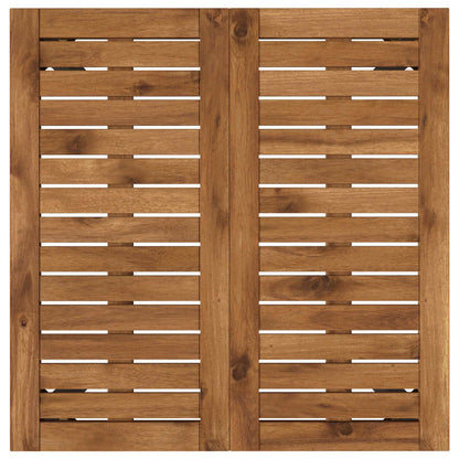 Tuindiner tafel Naturel en Zwart 60 x 60,5 x 75 cm