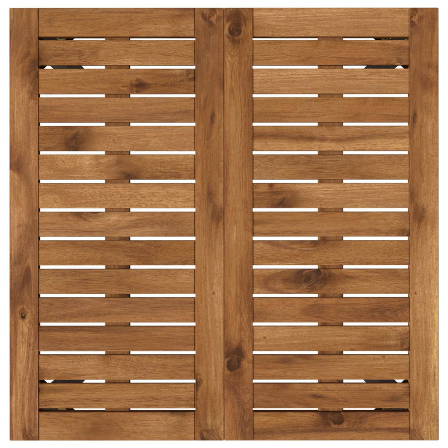 Tuindiner tafel Naturel en Zwart 60 x 60,5 x 75 cm