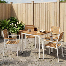 Tuindiner tafel Natuurlijk en Wit 60 x 60,5 x 75 cm
