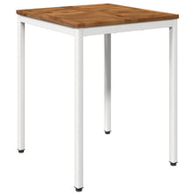 Tuindiner tafel Natuurlijk en Wit 60 x 60,5 x 75 cm