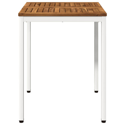 Tuindiner tafel Natuurlijk en Wit 60 x 60,5 x 75 cm
