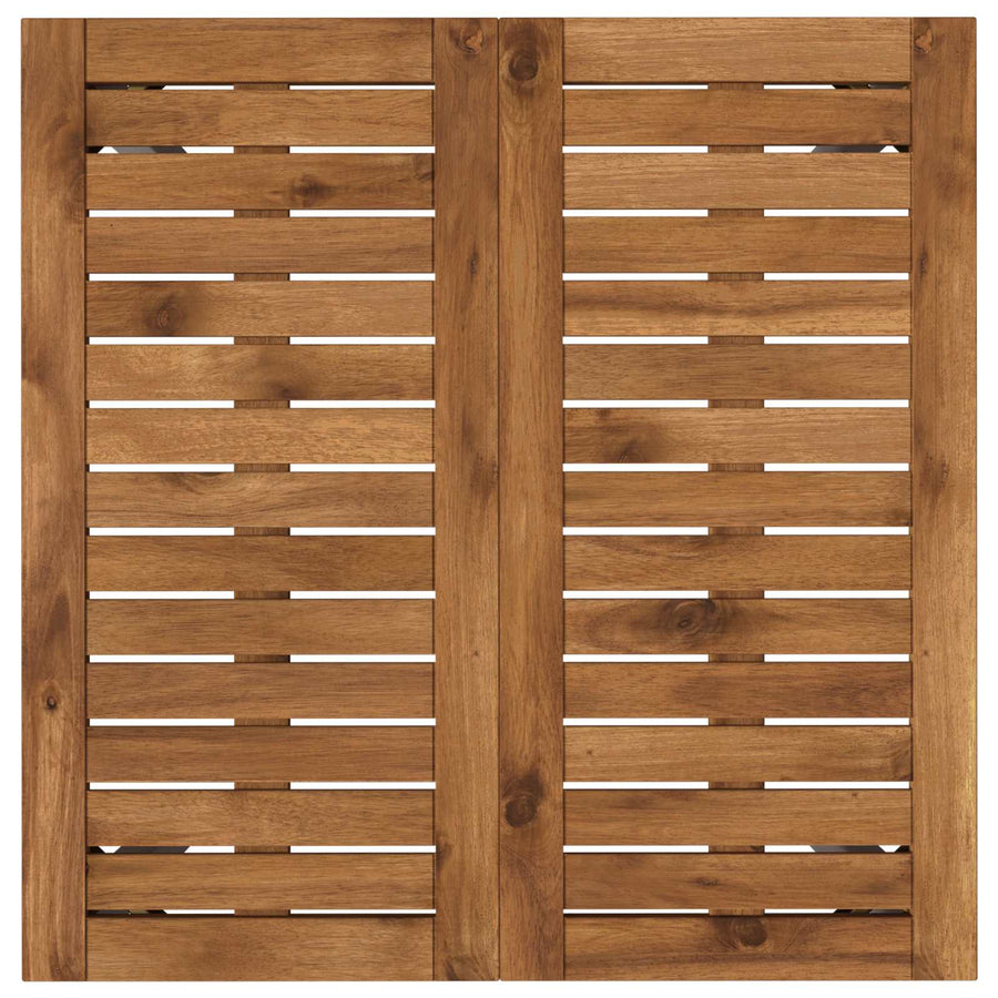 Tuindiner tafel Natuurlijk en Wit 60 x 60,5 x 75 cm
