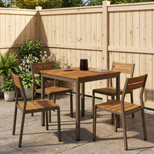 Tuindiner tafel Natuurlijk en Koffie 60 x 60,5 x 75 cm