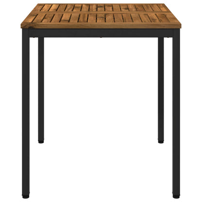 Tuindiner tafel Naturel en Zwart 70 x 68,5 x 75 cm