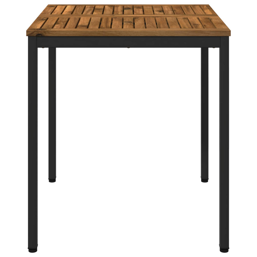 Tuindiner tafel Naturel en Zwart 70 x 68,5 x 75 cm