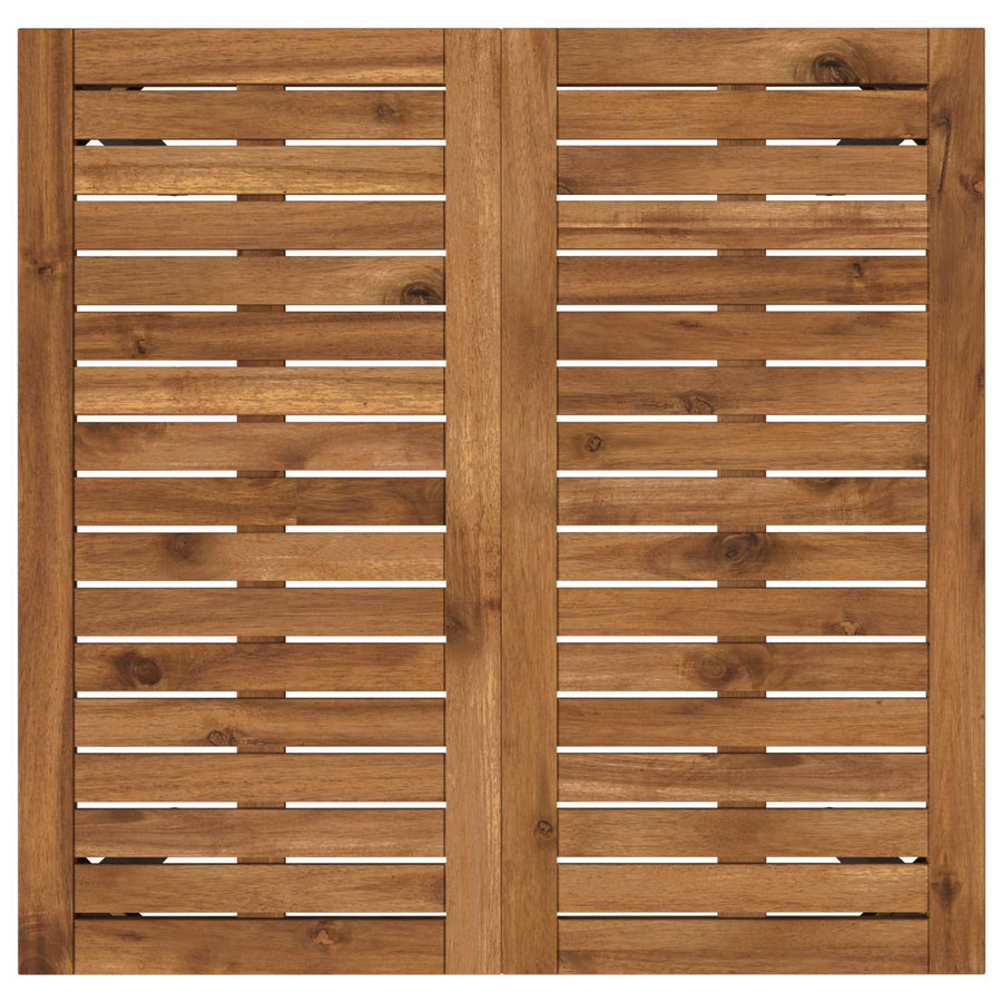 Tuindiner tafel Naturel en Zwart 70 x 68,5 x 75 cm